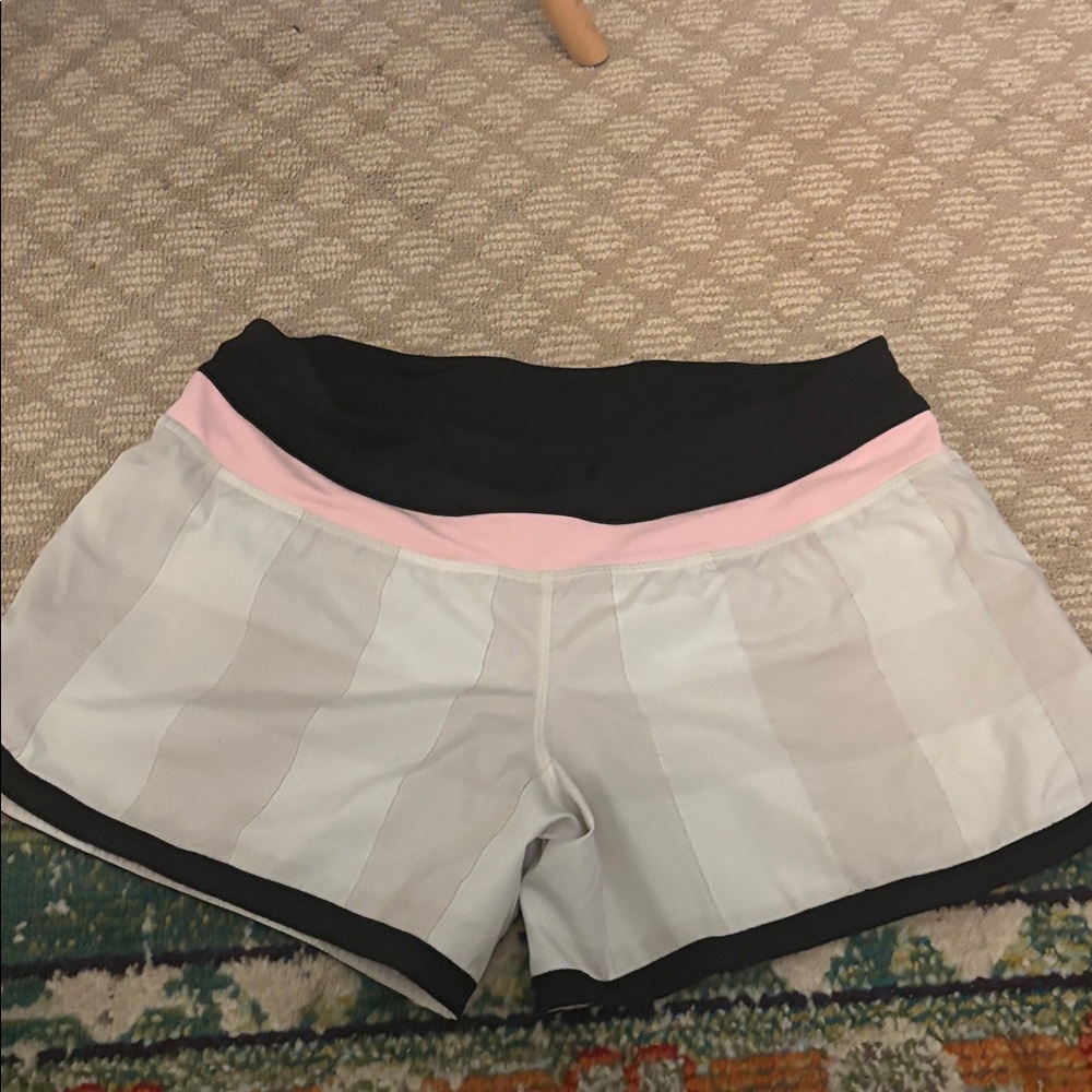 lululemon athletica Black and Pink Athletic Shorts
